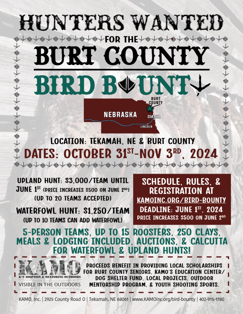 Burt County Bird Bounty Flyer