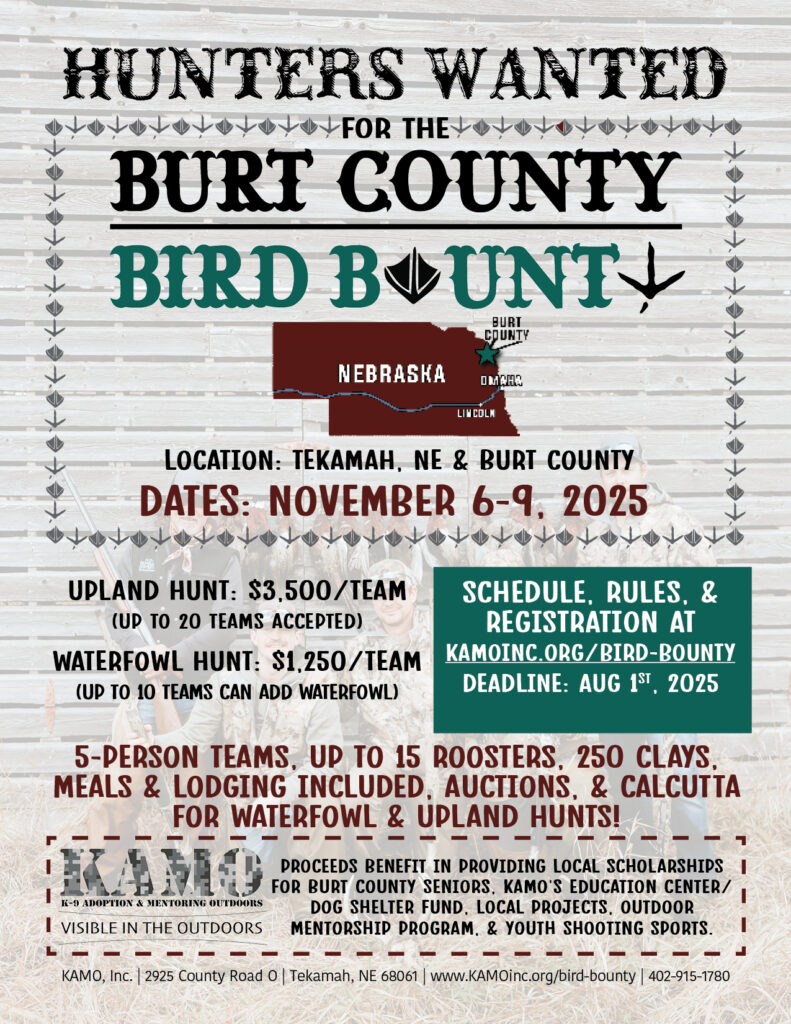 Burt County Bird Bounty Flyer