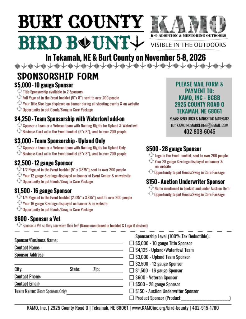 BCBB Sponsorship Form