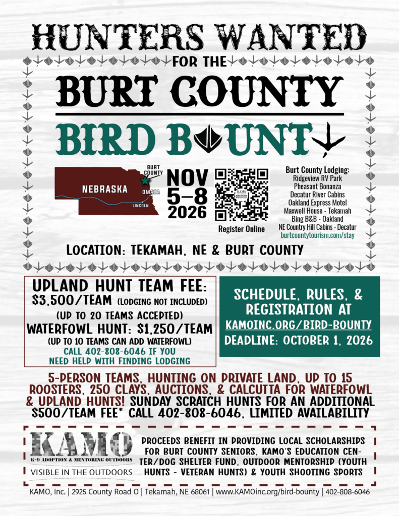 2026 Burt County Bird Bounty Flyer