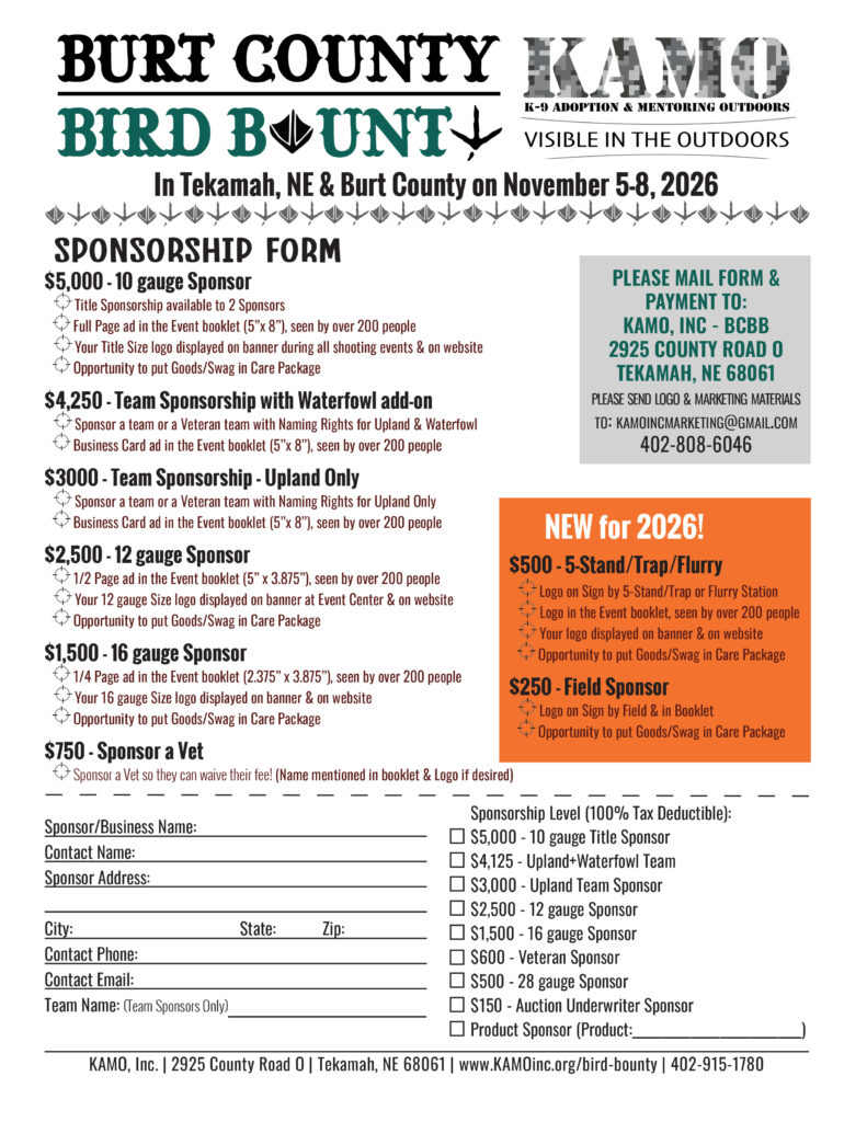 BCBB Sponsor Form